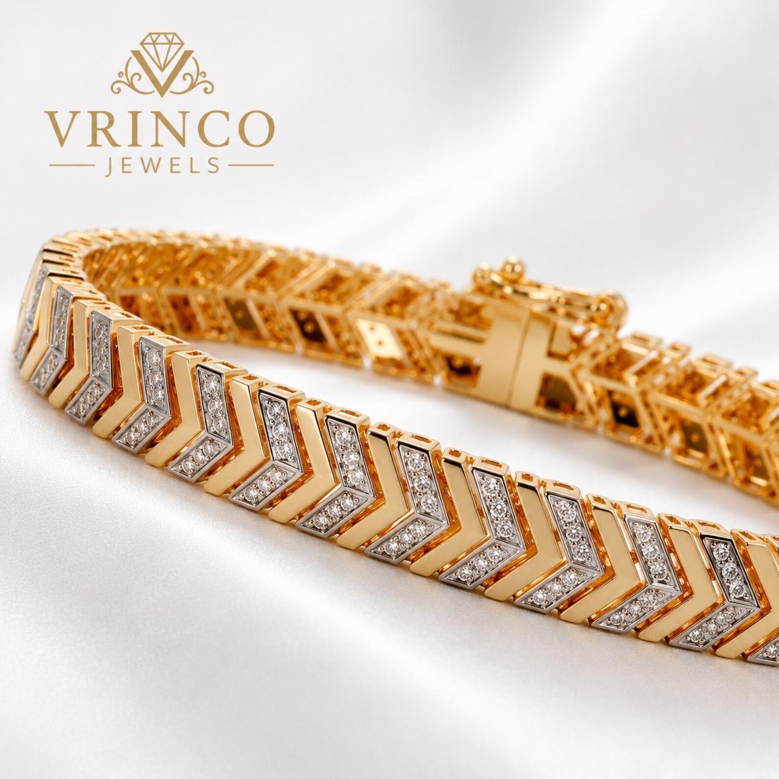 Huxley 18KT Gold Lab Grown Diamond Bracelet Unisex Luxury Fine Jewelry Gift