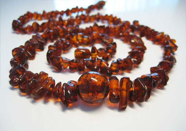 Genuine Cognac Amber Beautiful Baltic Amber Necklace 21 in !!!