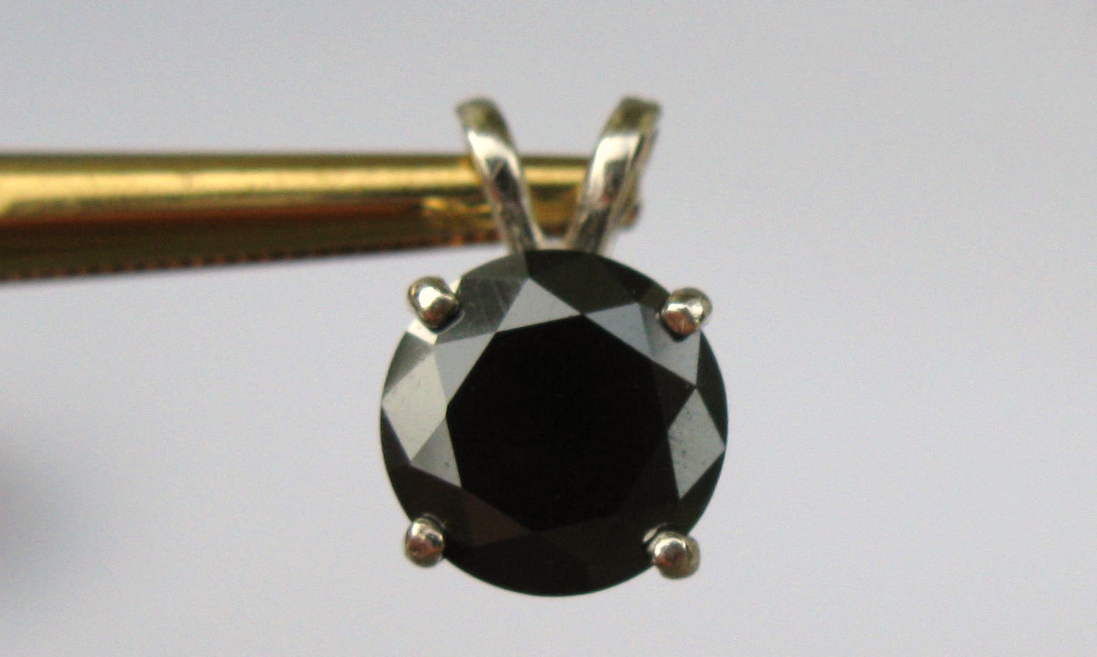 2.35ct REAL BLACK DIAMOND NECKLACE,CERTIFICATE, FREE DIAMOND TESTER, EYE CLEAN