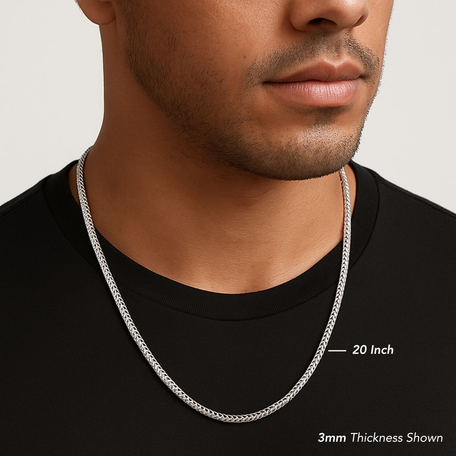 Solid 925 Sterling Silver 1.5mm-3mm Franco Chain Italian Pendant Necklace 16-26″