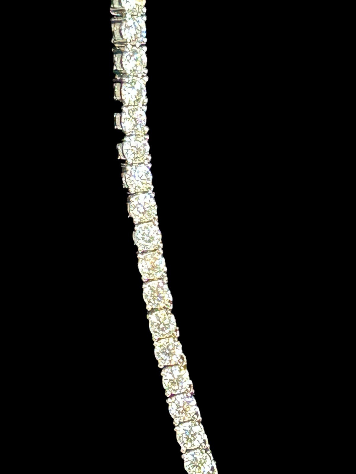 New 925 Silver Moissanite Tennis Necklace 22” VVS Brilliant Sparkle Holiday Gift