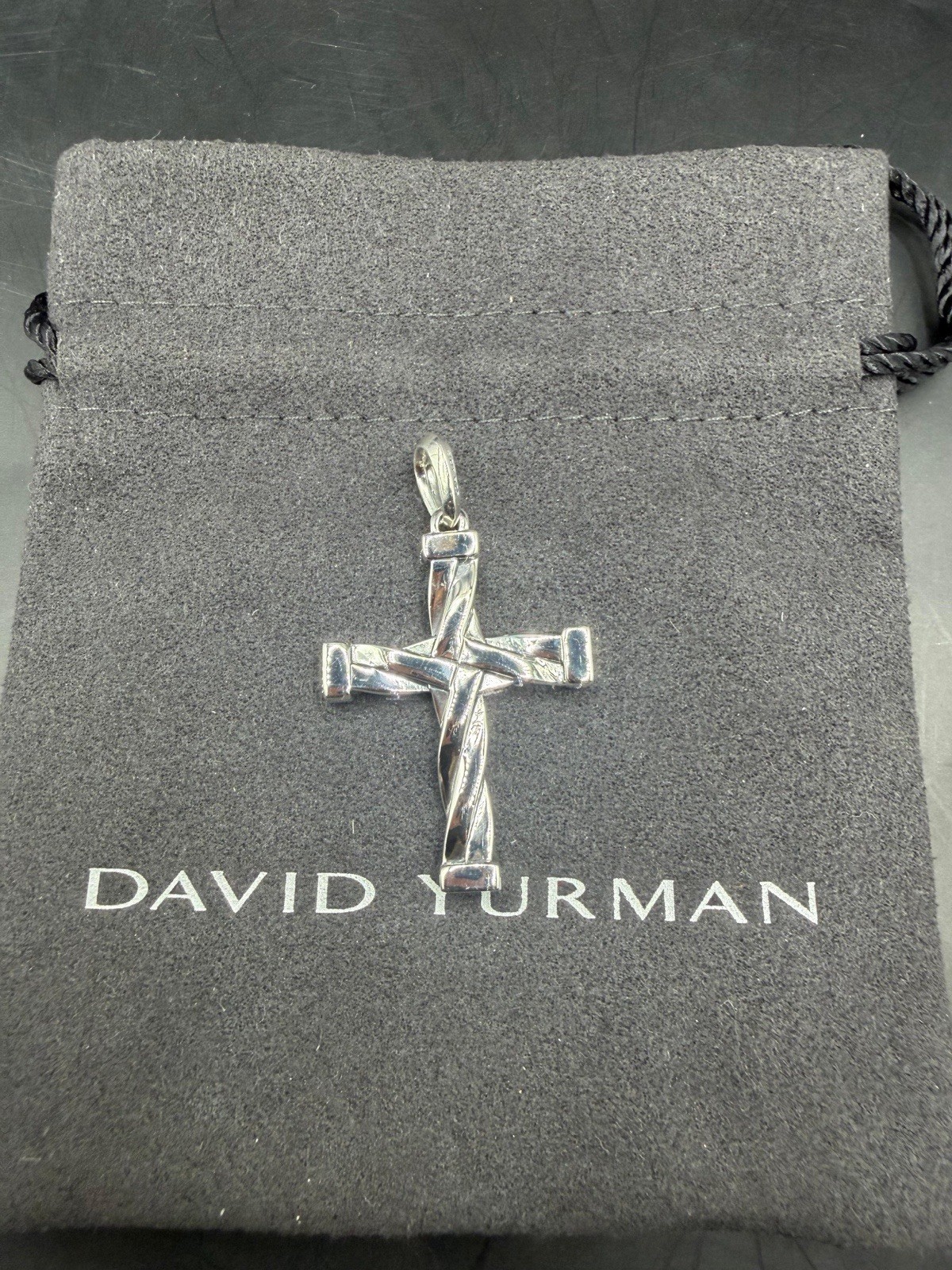 David Yurman Sterling Silver Helios Cross Pendant Amulet