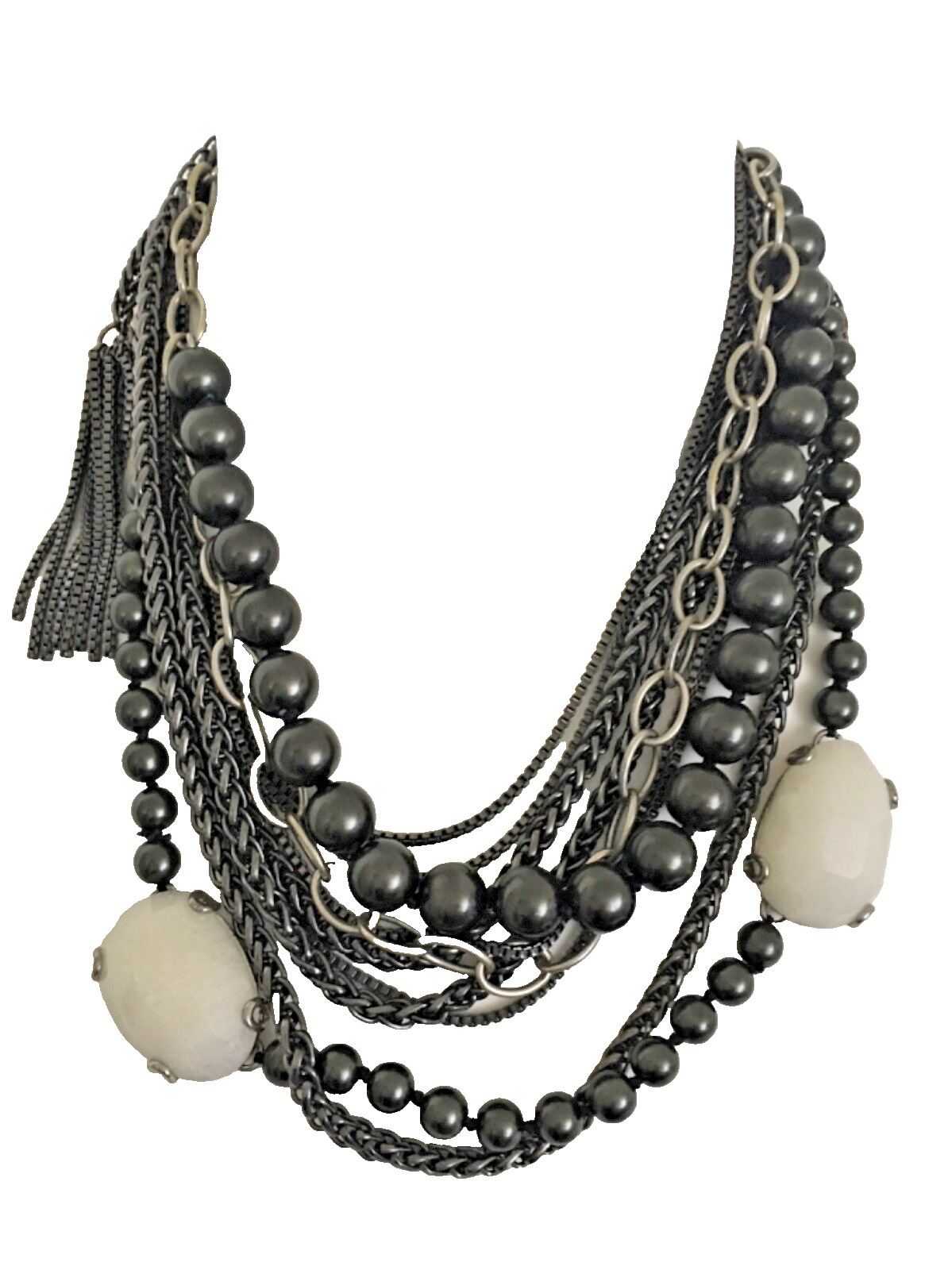 Black Pearl Statement Necklace