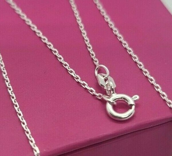 925 Sterling Silver Very Thin Fine Boston Link Chain Necklace 1mm 16 18 24 inch