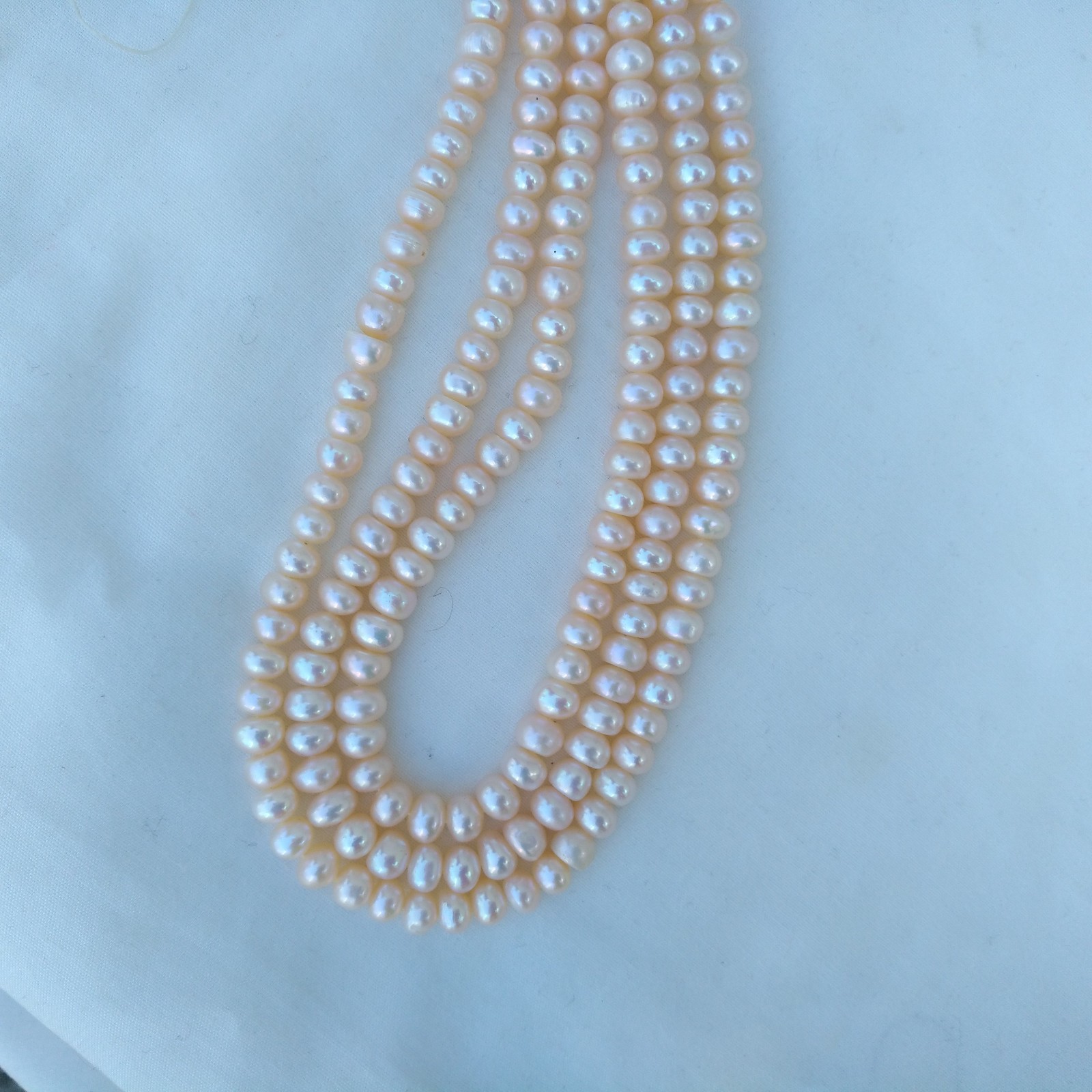Long 49IN Natural AAA+ South Sea Light pink Pearl Necklace 14k Gold P