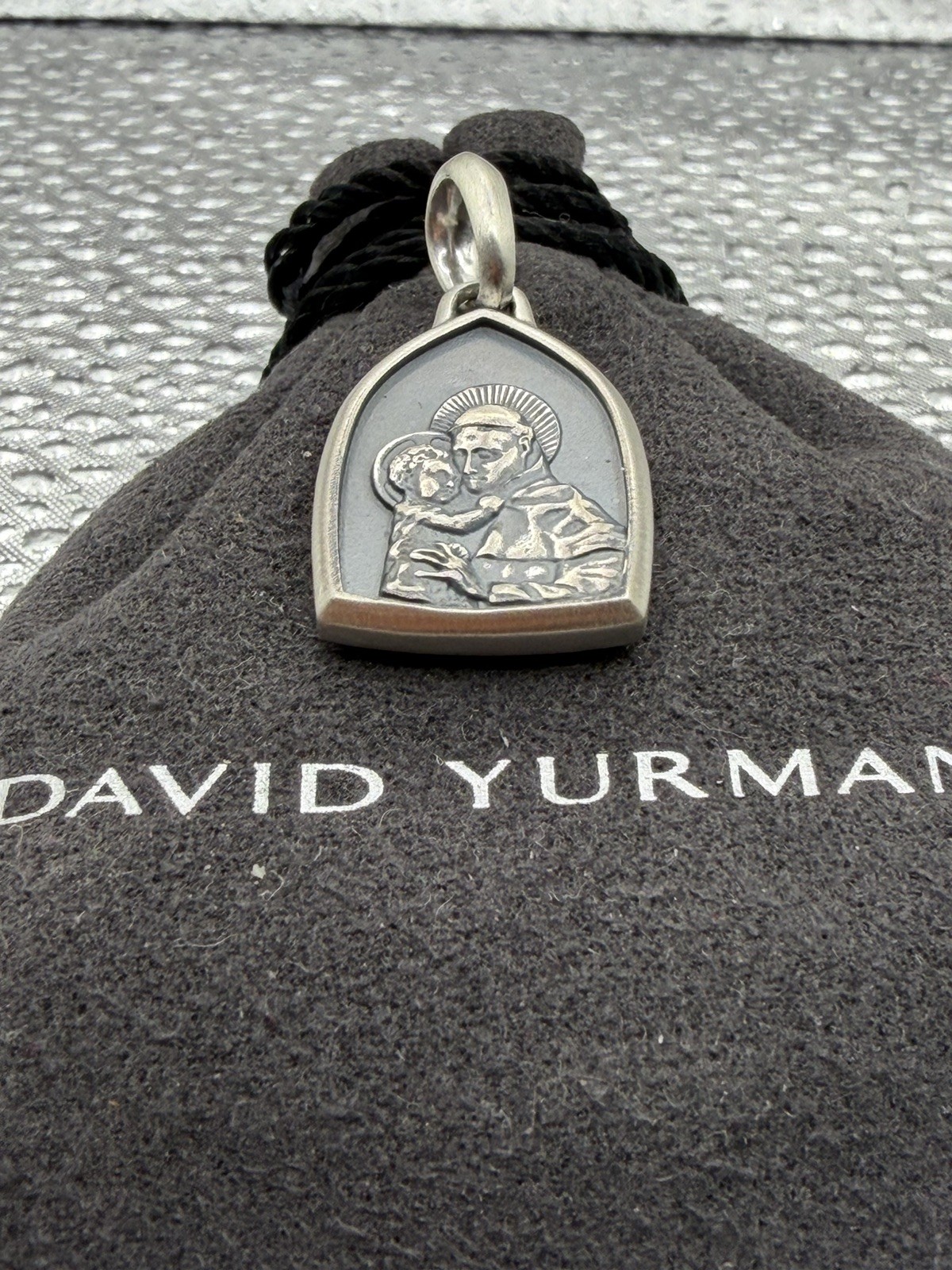 David Yurman Sterling Silver St. Anthony Pendant Amulet