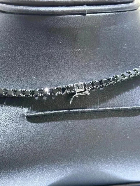 17Ct Round Cut Lab Created Diamond 14K White Gold Plated Women’s Tennis Necklace