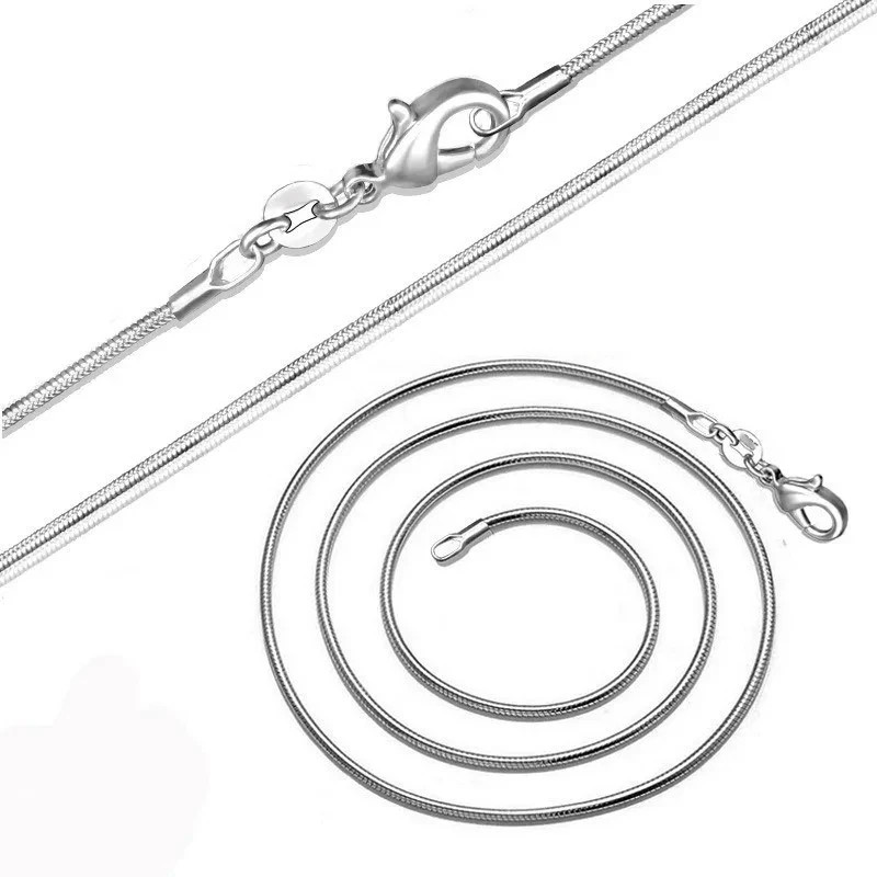 Men&Women’s 925 Sterling Silver Tarnish-Free Italian Snake Chain Necklace 16-24*