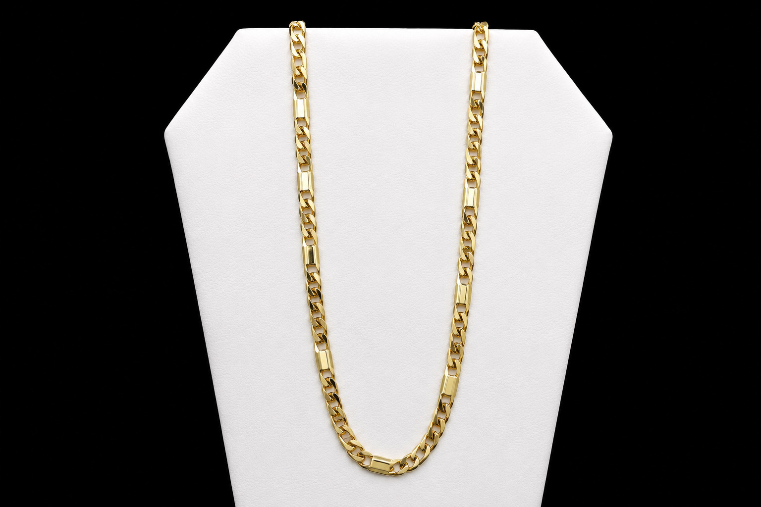 18kt Tiger Eye & Bar Chain Necklace