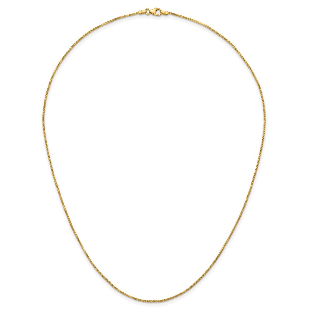 18k Yellow Gold Polished 1.3mm Solid Spiga Chain Necklace 20″ 4.1gm