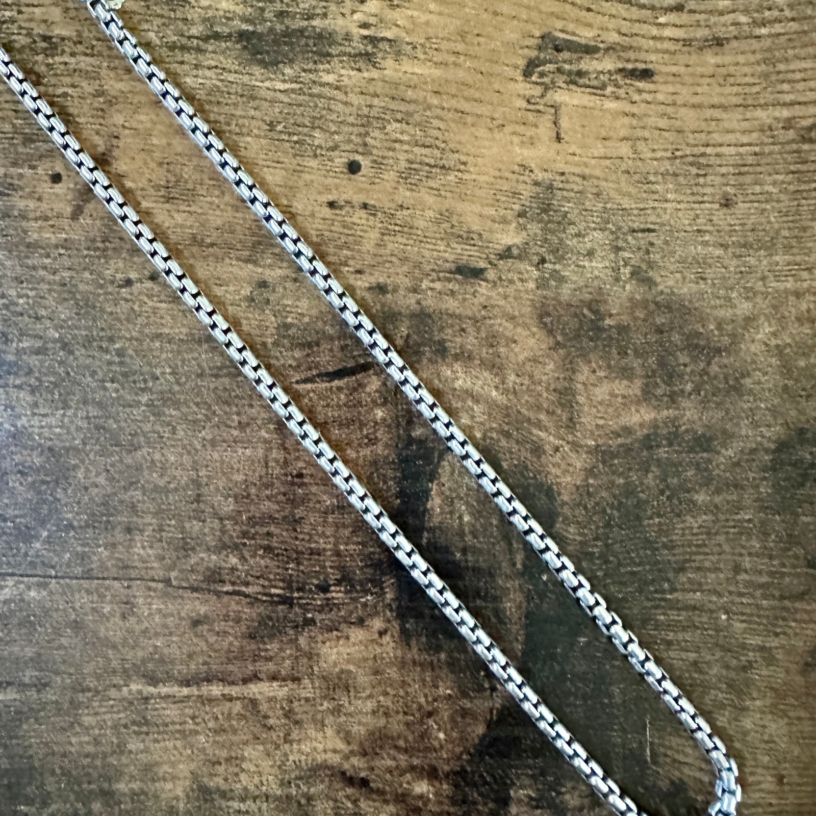 David Yurman Medium Box Chain Necklace w/ 14K Yellow Gold – 3.6mm – 18″