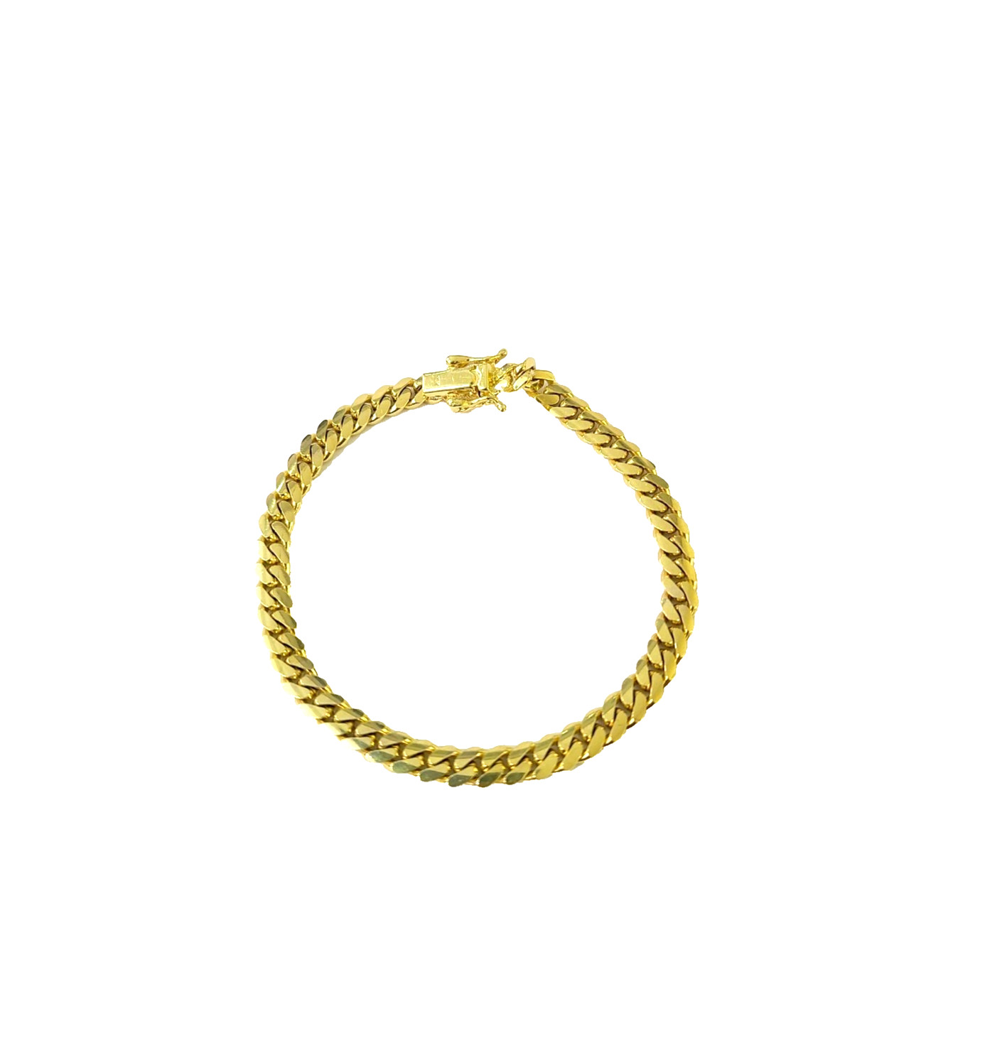 10k Real Solid Gold Miami Cuban Bracelet 5mm Link 7″ inch Women Men