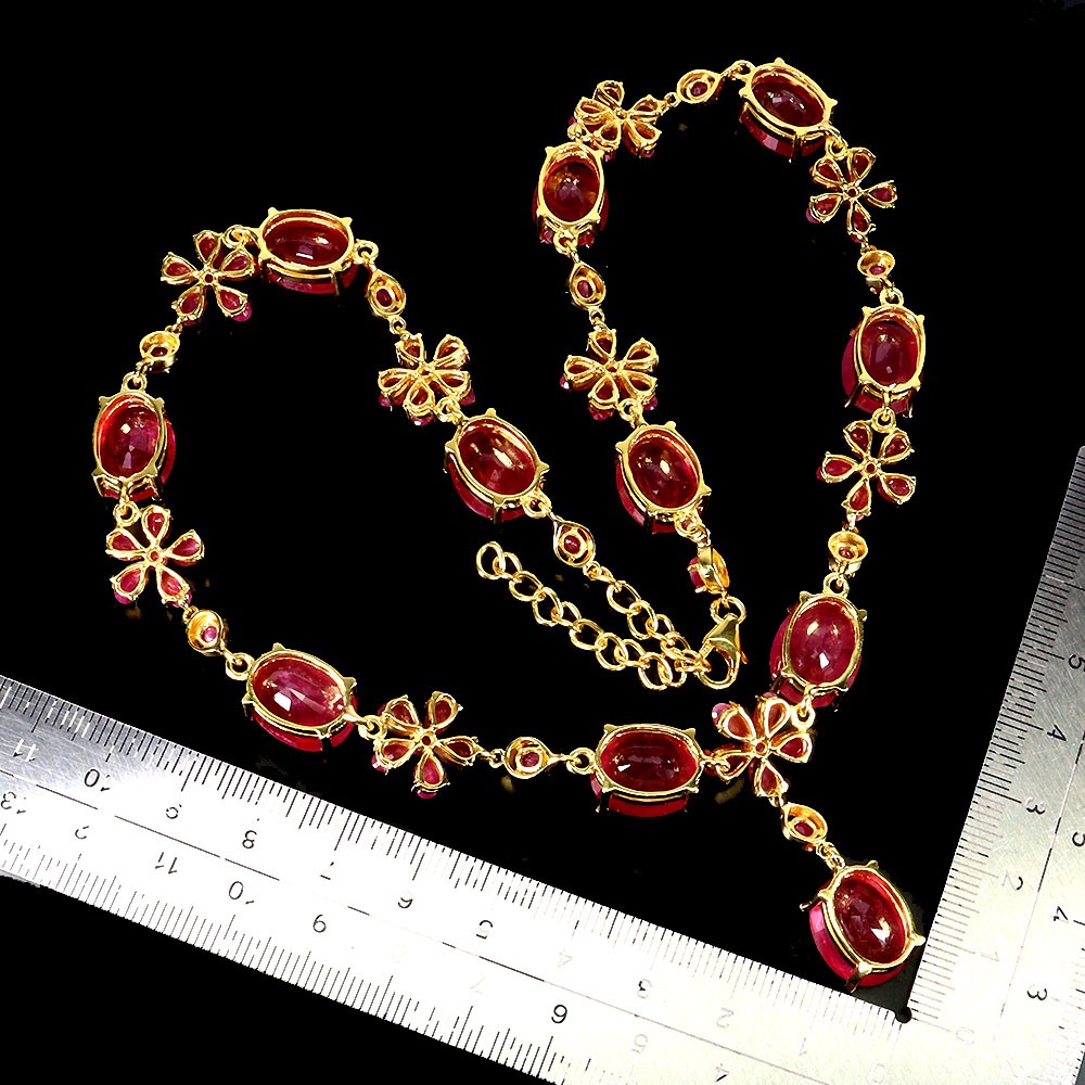 925 Sterling Silver Necklace Oval Ruby 13x10mm Natural Gemstone Jewelry 17inches