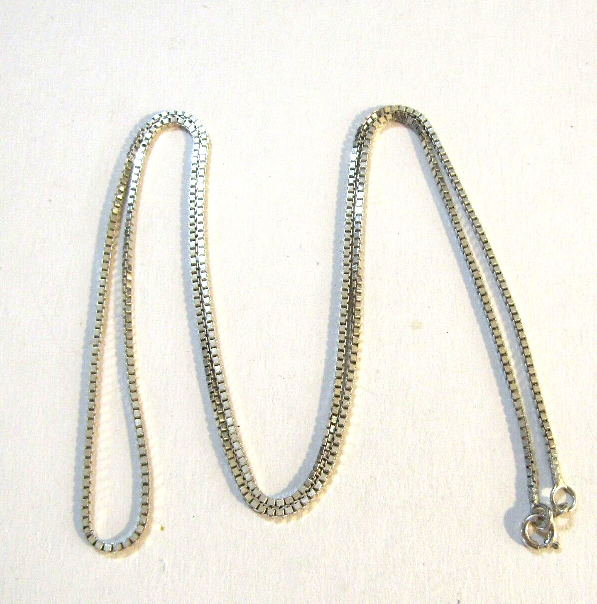 925 Sterling Silver Box Chain Necklace 1.5mm 25 in 6.8g