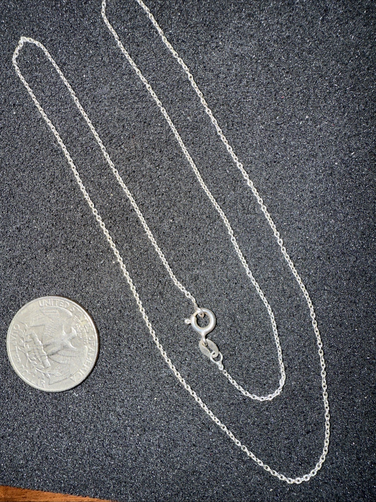 Dainty Small Linked Sterling Silver Chain 20” Marked 925, F.N.A., Italy 1.644g.