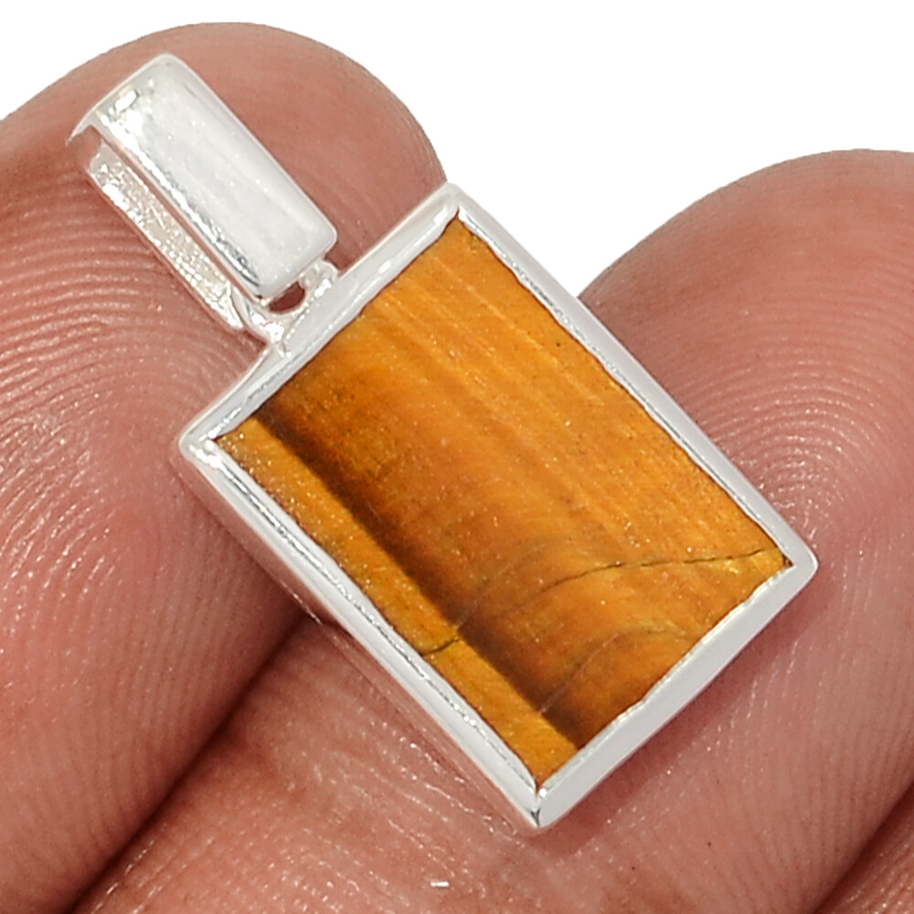 Natural Tiger Eye – South African 925 Silver Men’s Pendant Jewelry CP62742