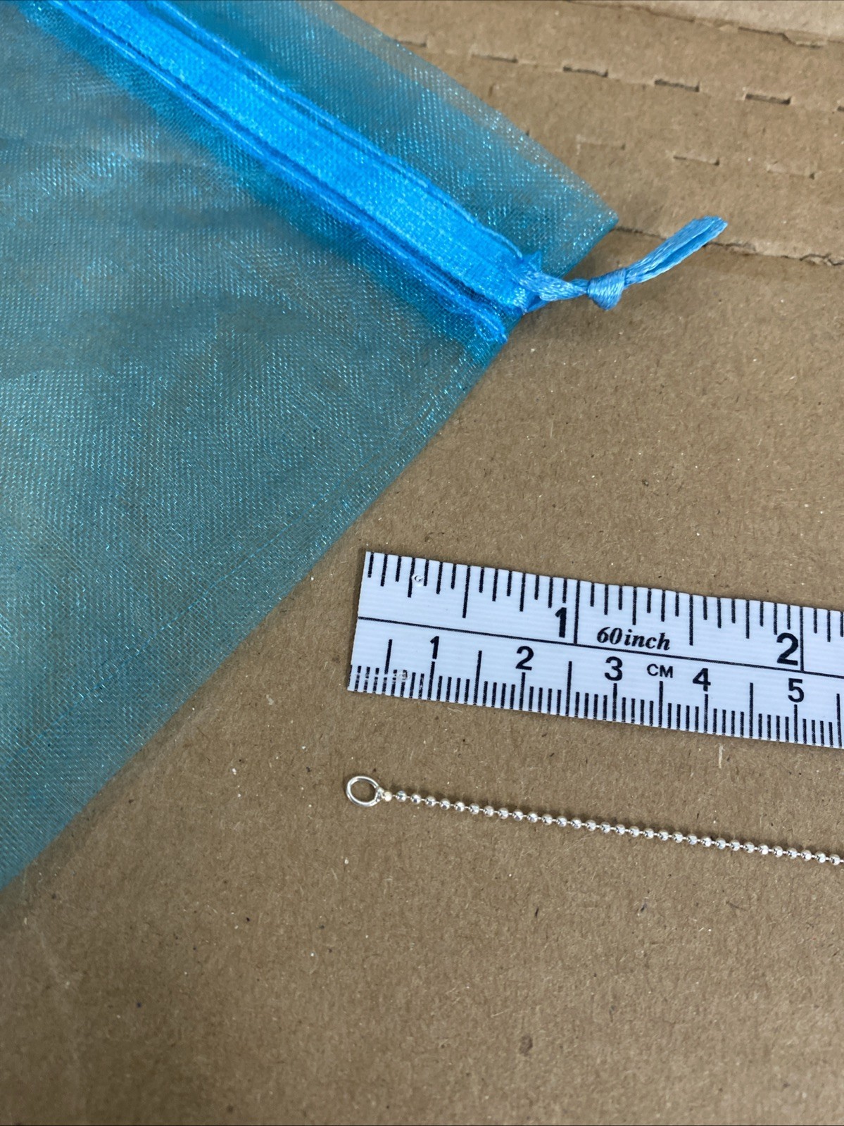 925 Sterling Silver genuine shimmer Ball Bead Chain Necklace 18 inch BRAND NEW
