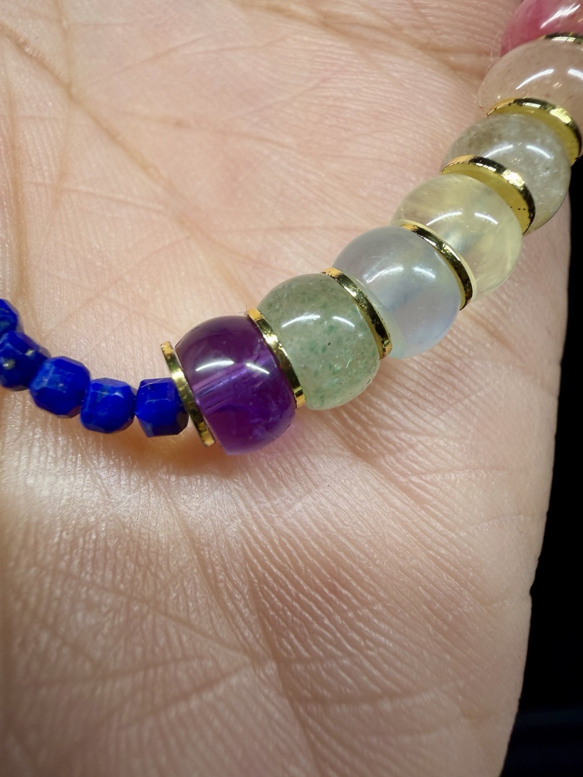 Premium Natural Lapis Lazuli Crystal Quartz Necklace 925 Sterling Silver