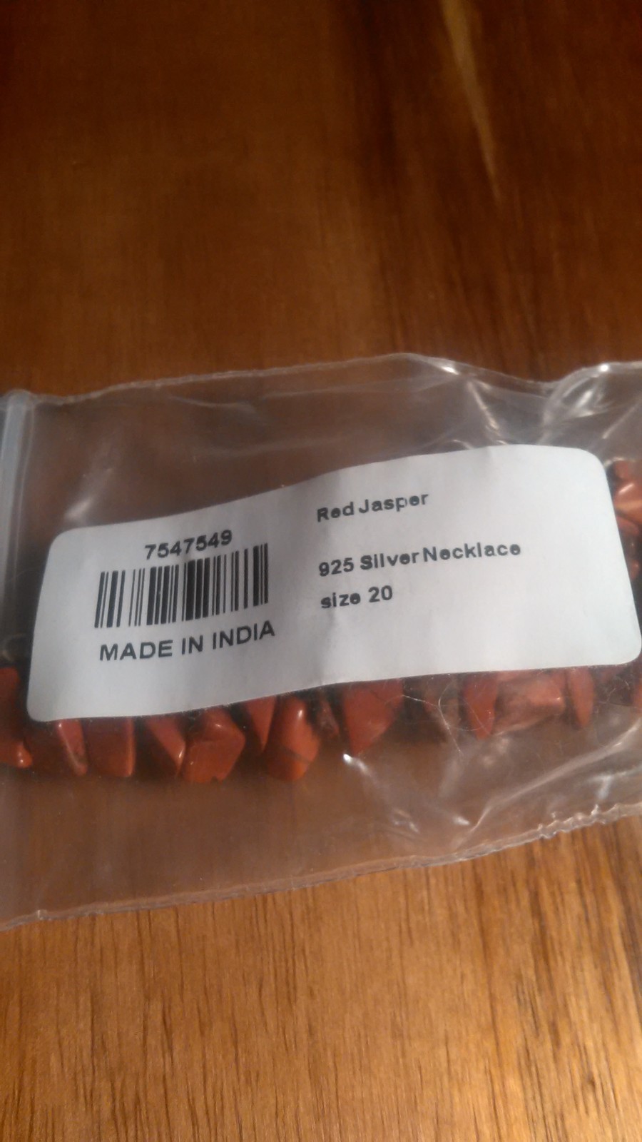 Red Jasper Chips Sterling Silver Necklace