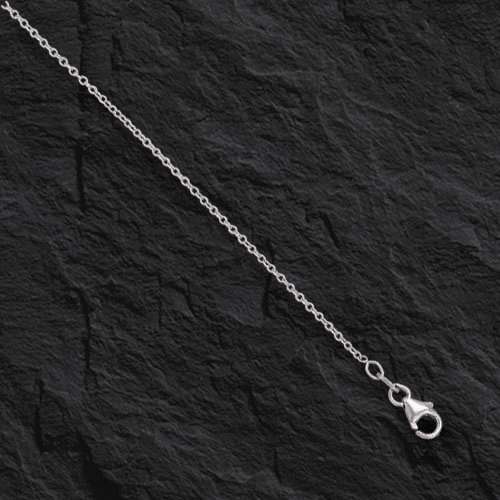Platinum 16″ Oval Cable Link Pendant Chain/Necklace 0.97 mm 2 grams