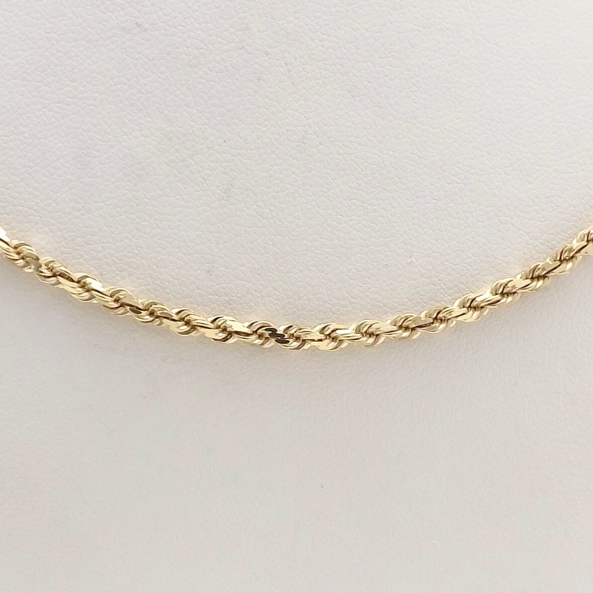 Solid 14k Gold Rope Link Pendant Chain Necklace Versatile 36in Long New