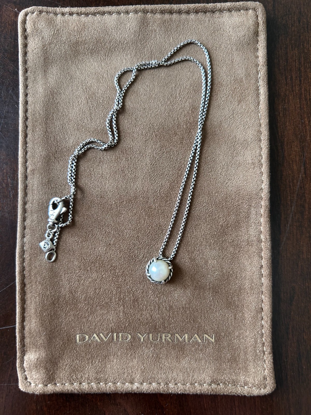 David Yurman Châtelaine Pendant Necklace with Cultured Freshwater Pearl