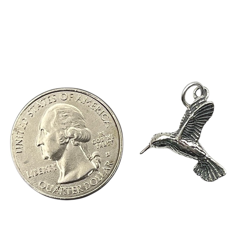 Hummingbird Pendant Necklace-925 Sterling Silver #C125