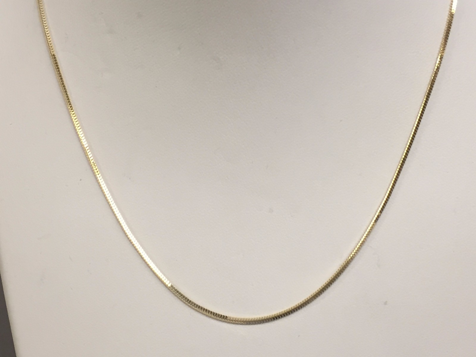 14k Yellow Gold 18″ MILANO Snake Pendant Link Chain Necklace 2.3 Gram 1.1 MM