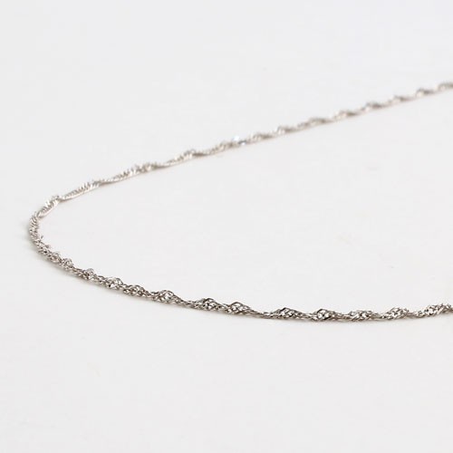 Pt999 Solid Platinum 2.2g 0.9mm Singapore Chain Necklace 20″ Japan Mint Hallmark