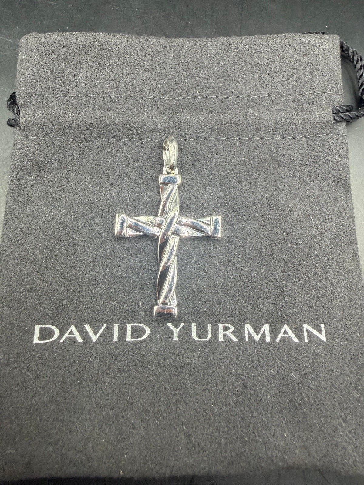 David Yurman Sterling Silver Helios Cross Pendant Amulet