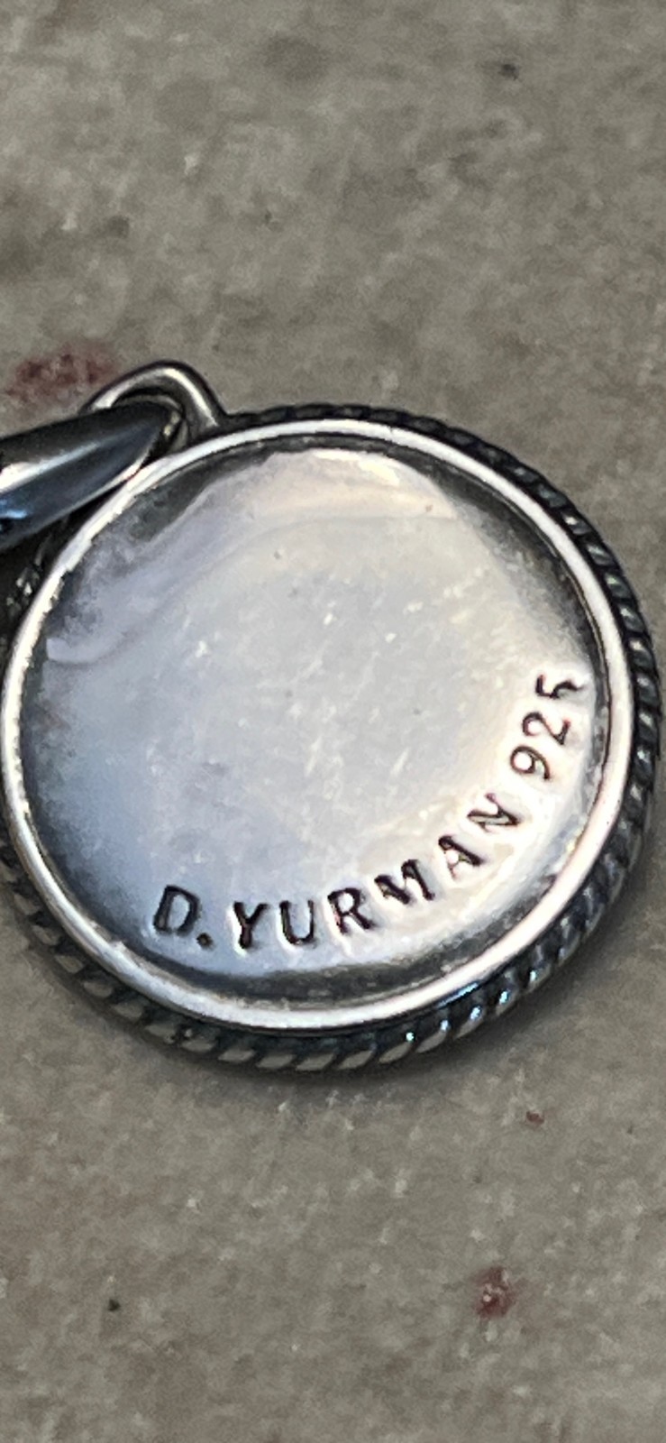 David Yurman Sterling Silver Maritime Compass Amulet Pendant 925 Black Diamond