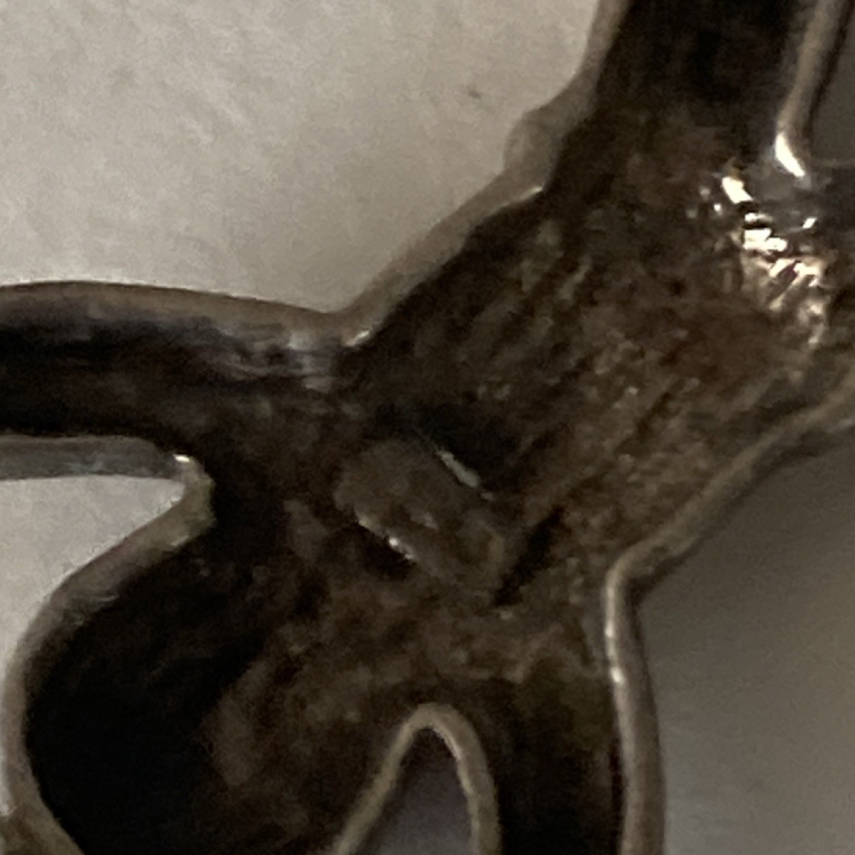 Sterling Silver 925 Asymmetrical Child Shape Charm Pendant No Stone 1.95g