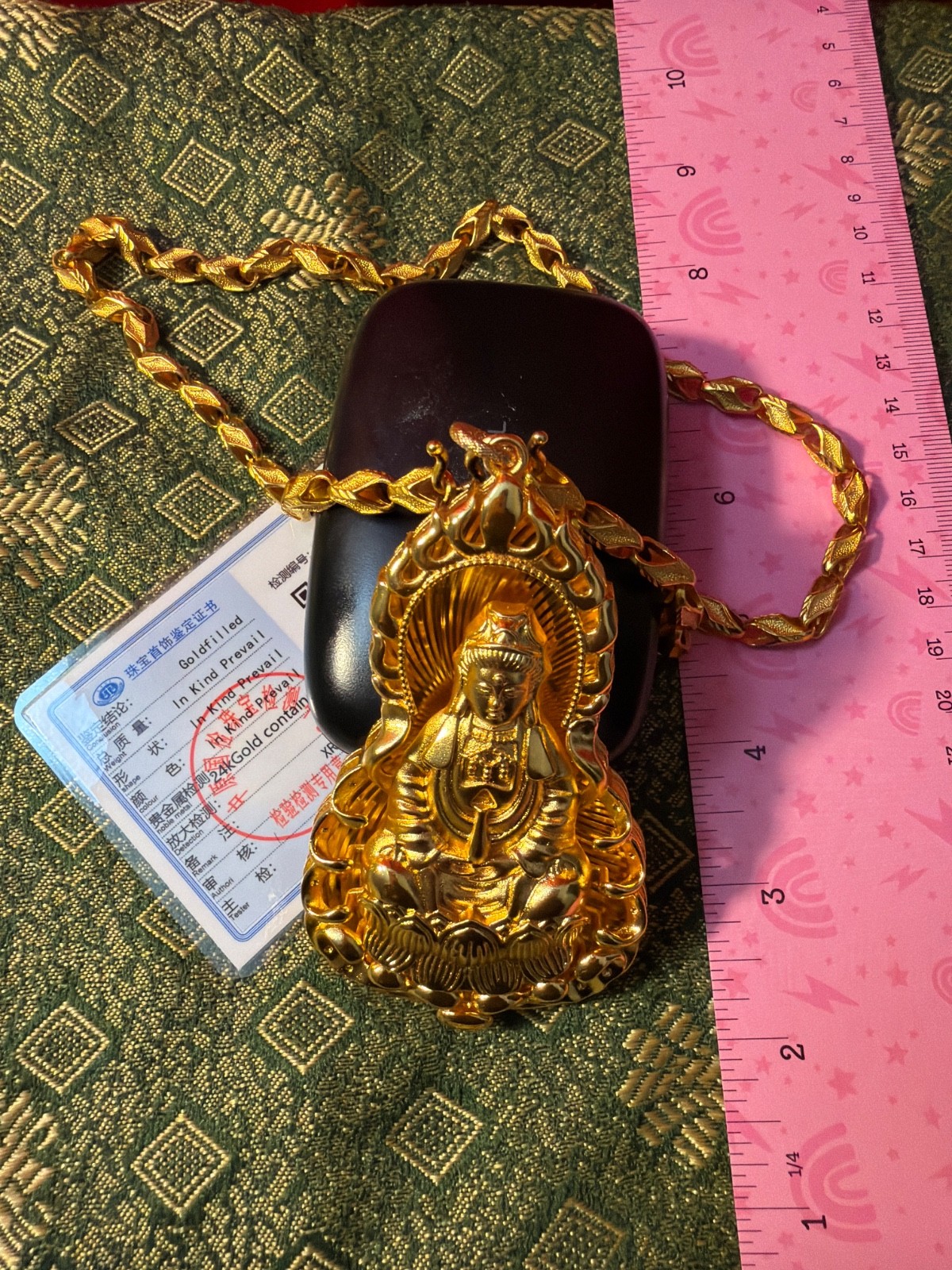 24k gold filled necklace and Buddha pendant