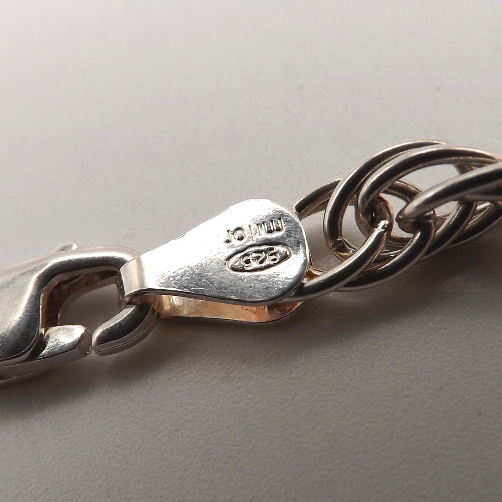 Sterling Silver Open Rope Link Chain Necklace Versatile Milor Italy 32in Long