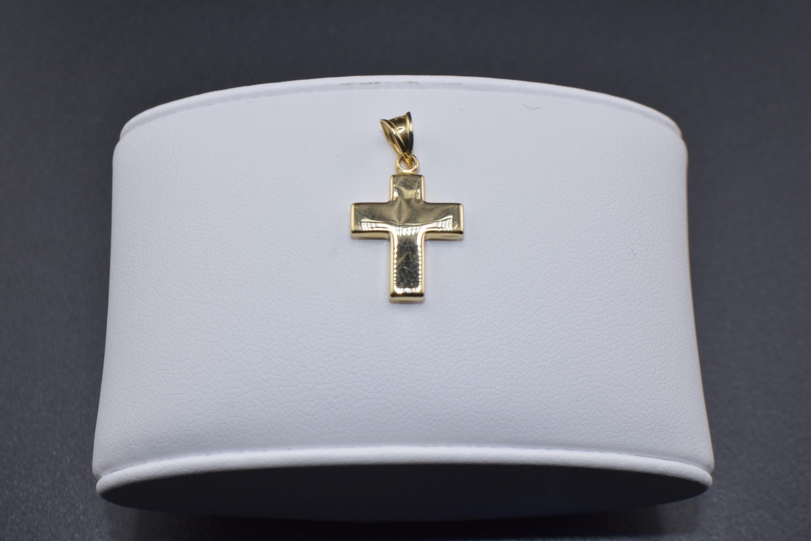 Real 14K Gold Hollow Cross Pendant – Lightweight, Durable