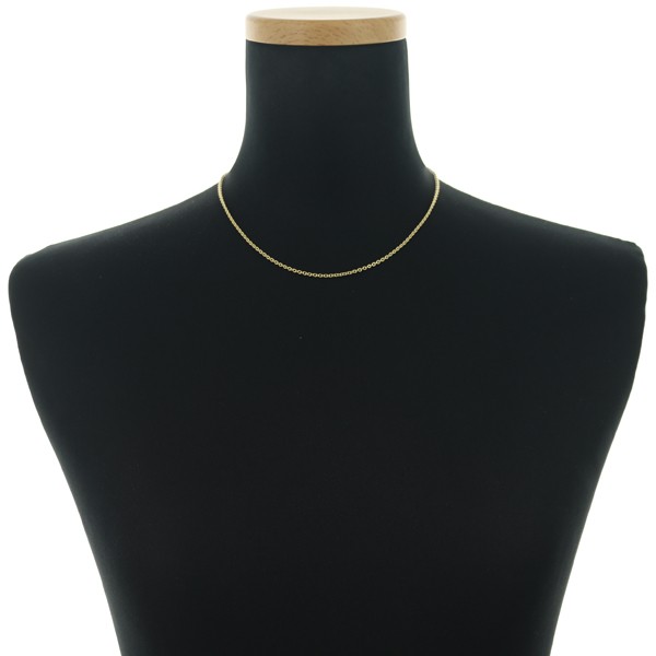Auth Georg Jensen Chain Necklace 40cm 18K 750 Yellow Gold