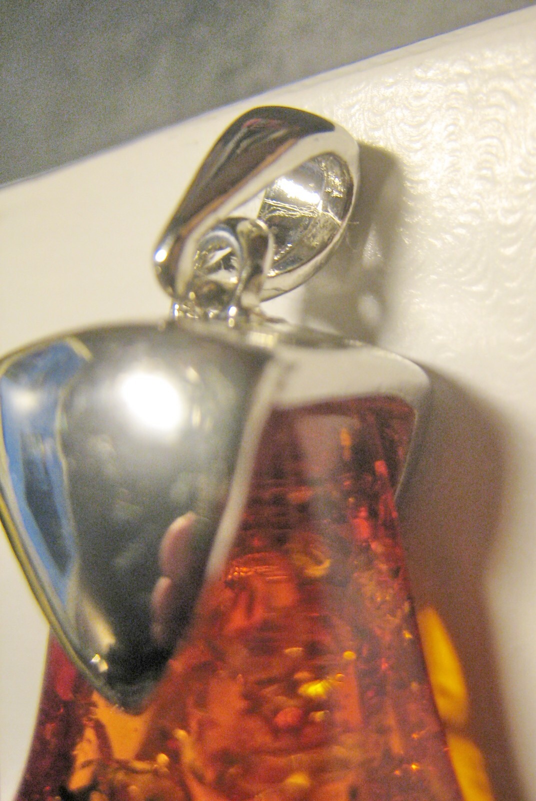 Pendant Fine Gold Plated 18KGP Amber 32g Very Good