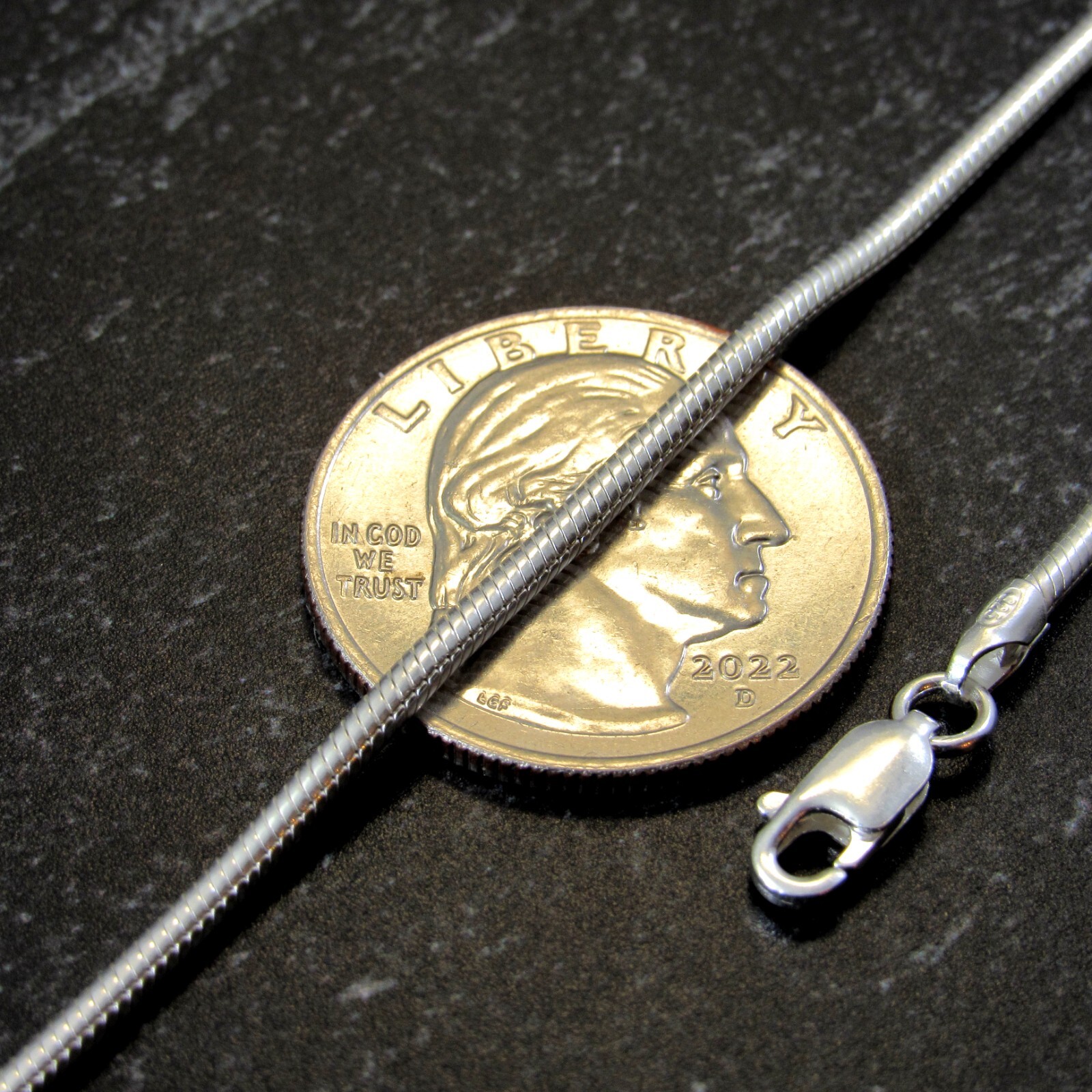 Solid 925 Sterling Silver Italian SNAKE Chain for Pendants Bracelet or Necklace