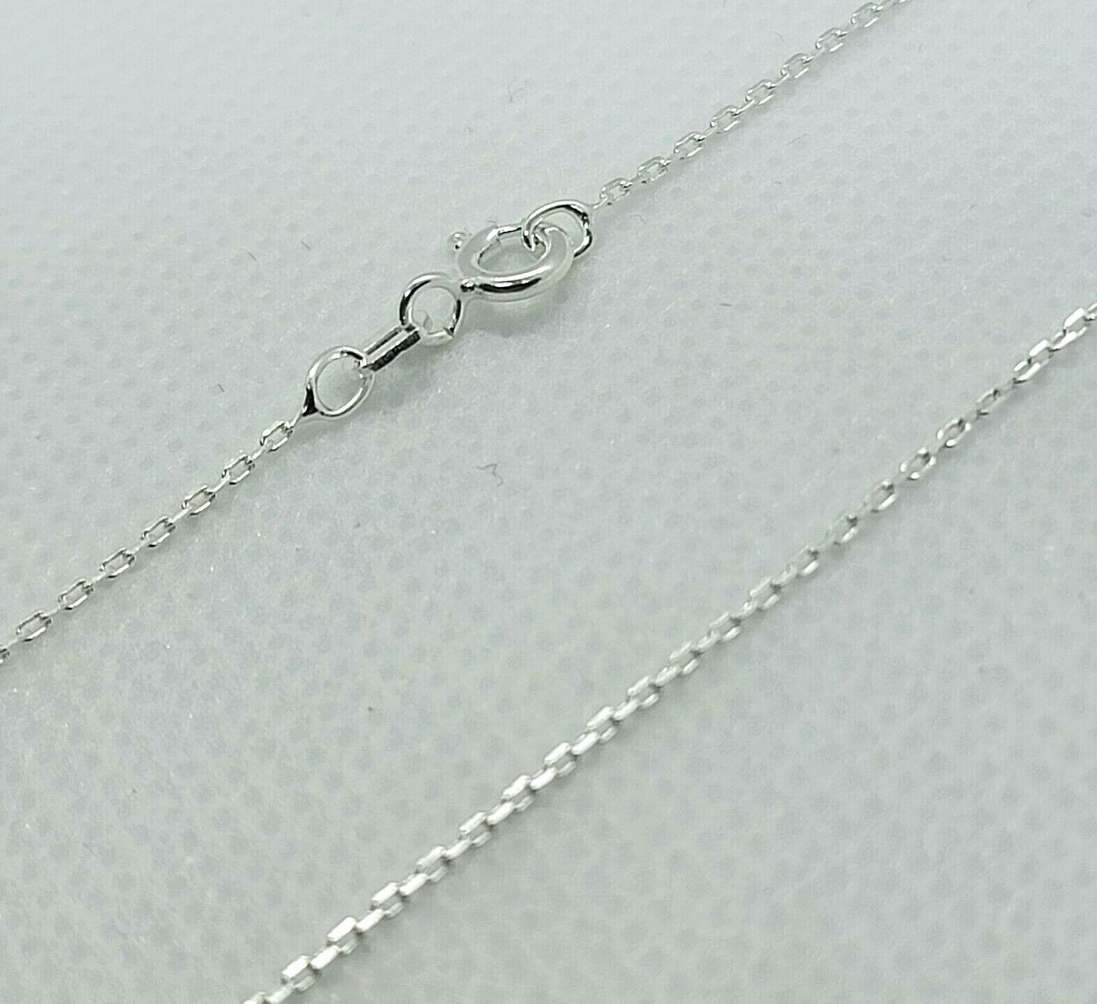 925 Sterling Silver Very Thin Fine Boston Link Chain Necklace 1mm 16 18 24 inch