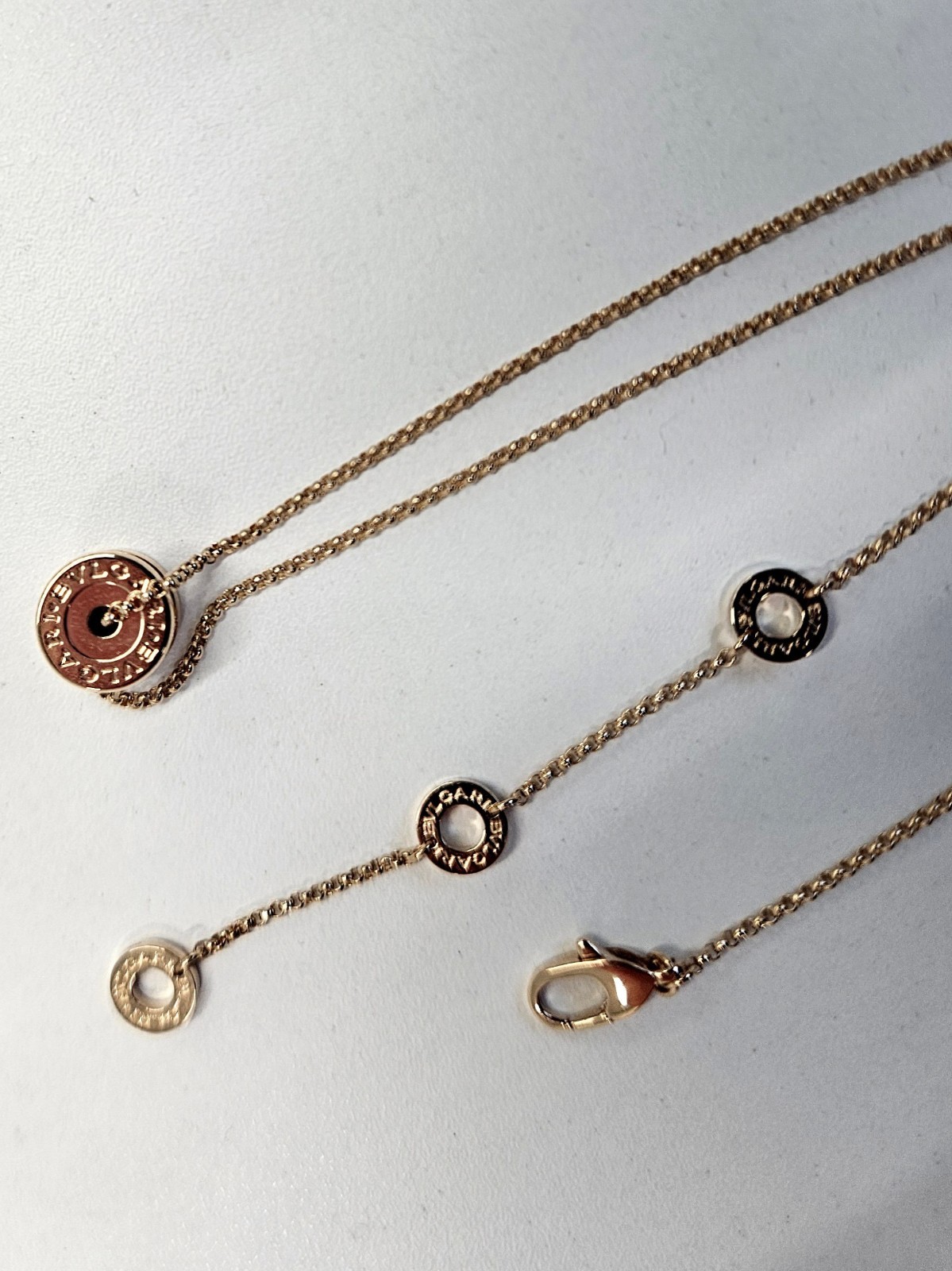 Bvlgari B.zero1 18KT Necklace With Gold Pendant Set With Pavé Diamonds