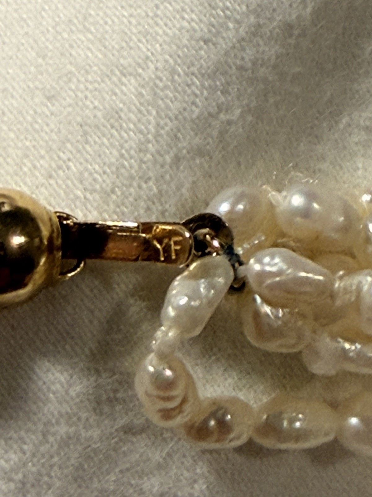 Multi Strand Freshwater Pearl Necklace 14K Gold Clasp With Matching Bracelet