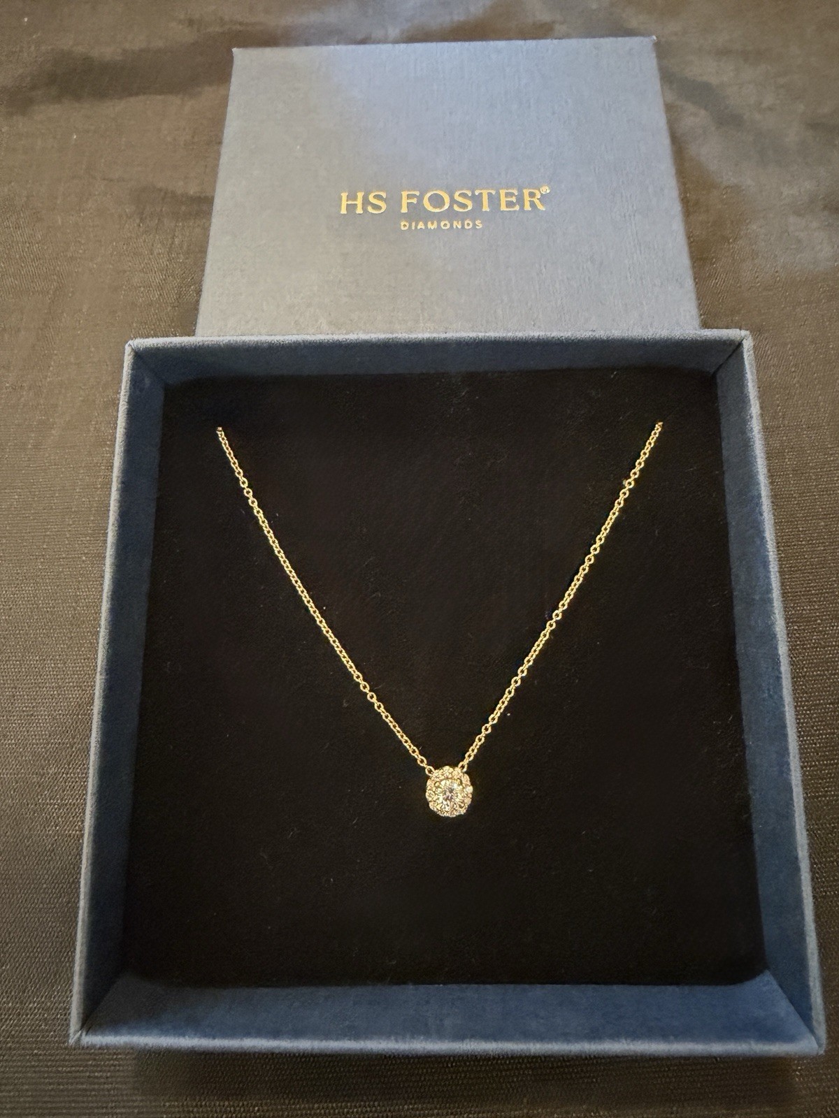 0.25 Ctw 18Kt Yellow Gold Round Lab Grown Diamond Halo Pendant