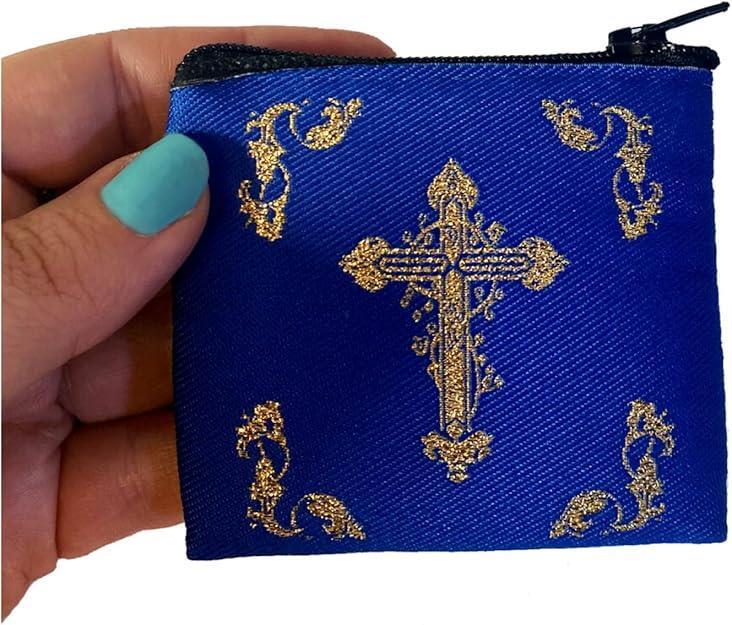 St Olga 14 KT Yellow Gold Three Bar Cross Pendant Only for Baptisms 6/8 In