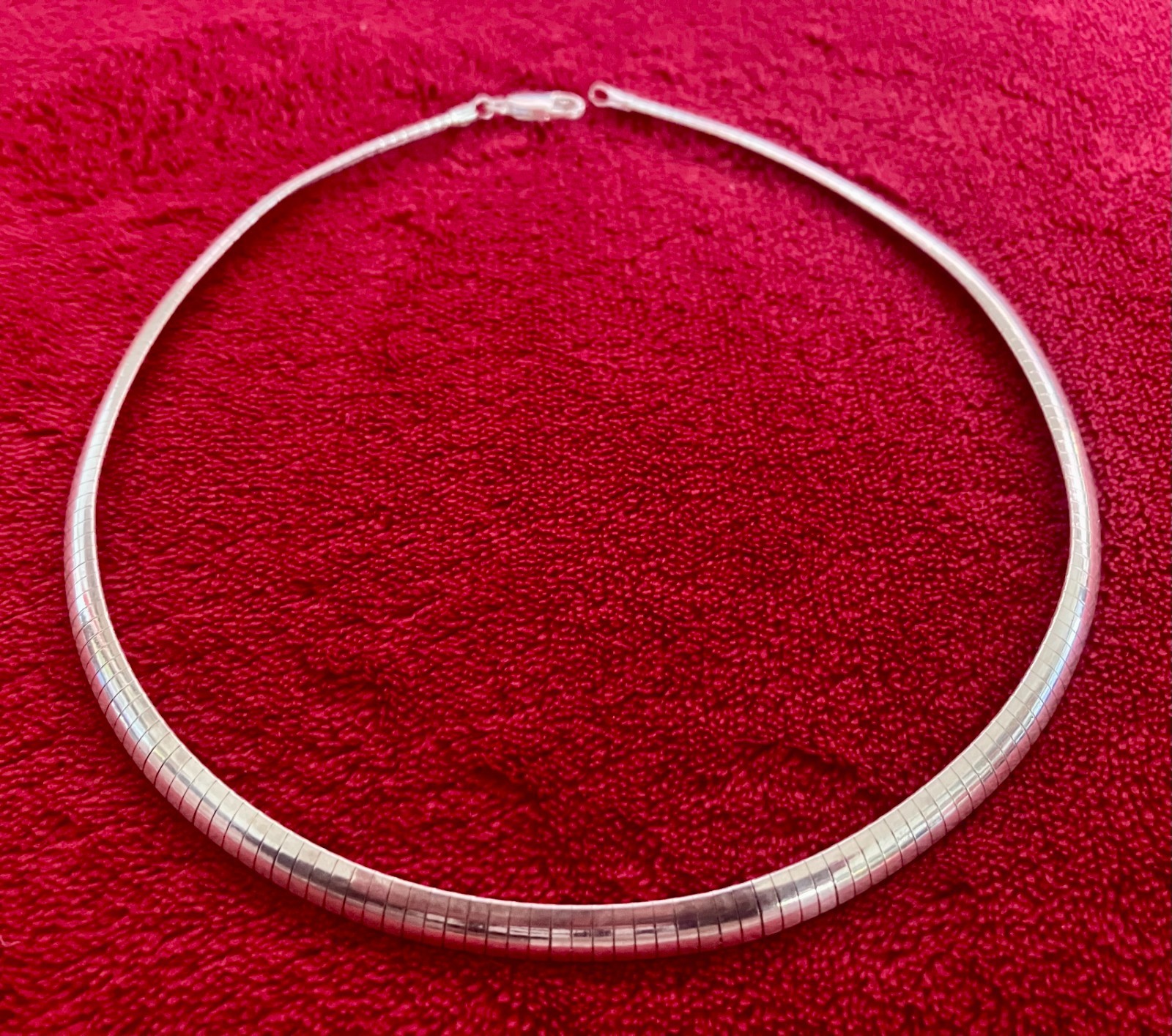 MILOR FLAT SNAKE STERLING SILVER NECKLACE 16″ Italy ** More DESIGNER items MG