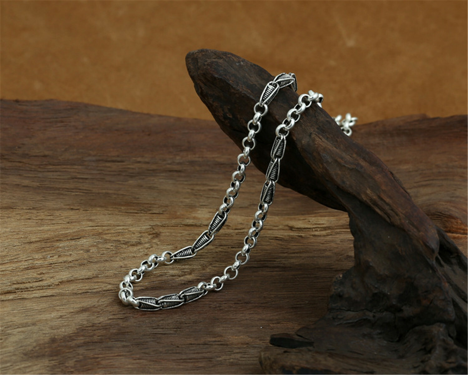 Sterling Silver Rolo Bail Chain, Sterling Silver Belcher Chain, 925 Silver Rolo