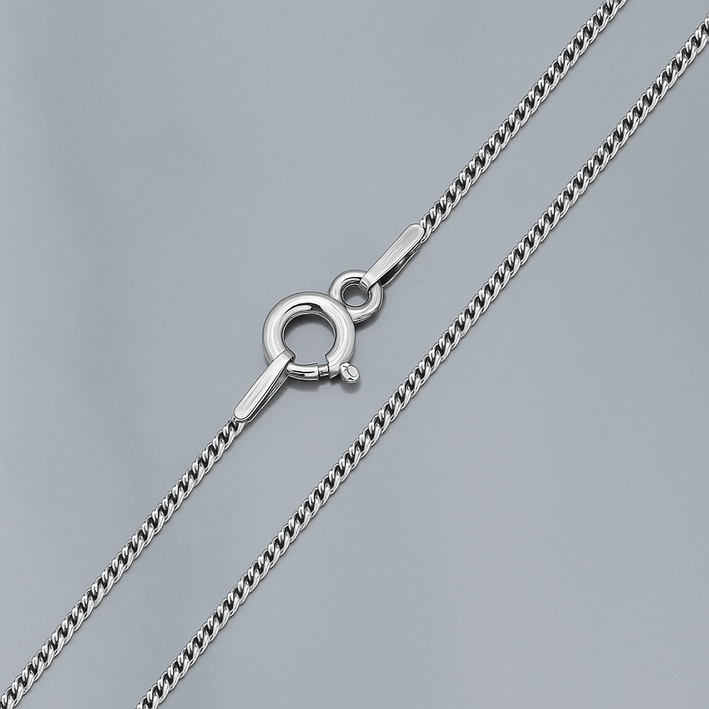 STERLING SILVER CURB CHAIN / NECKLACE – 16″ 18″ 20″ 22″ 24″26″