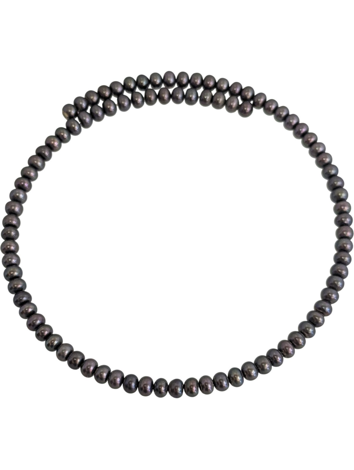 Dark Grey Pearl Adjustable Choker Beaded Necklace Elegant Strand Jewellery