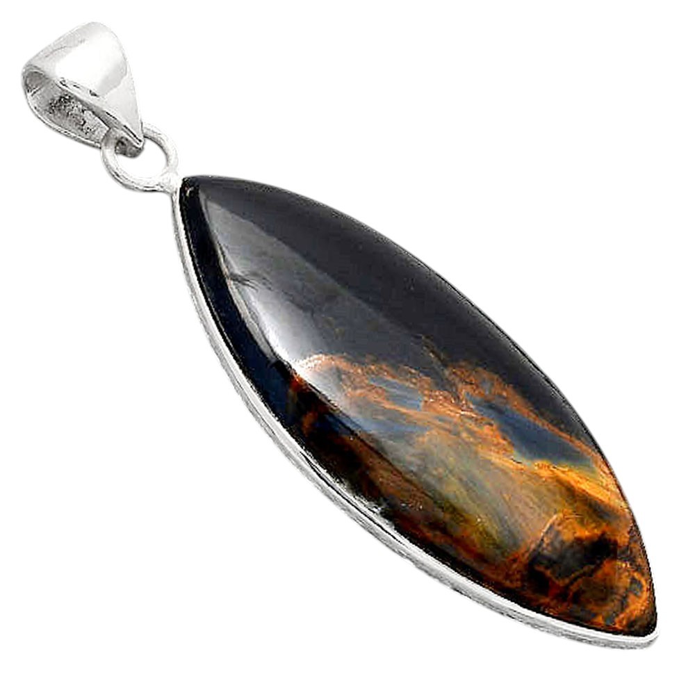 Natural Pietersite – Namibia 925 Sterling Silver Pendant Jewelry P-1001