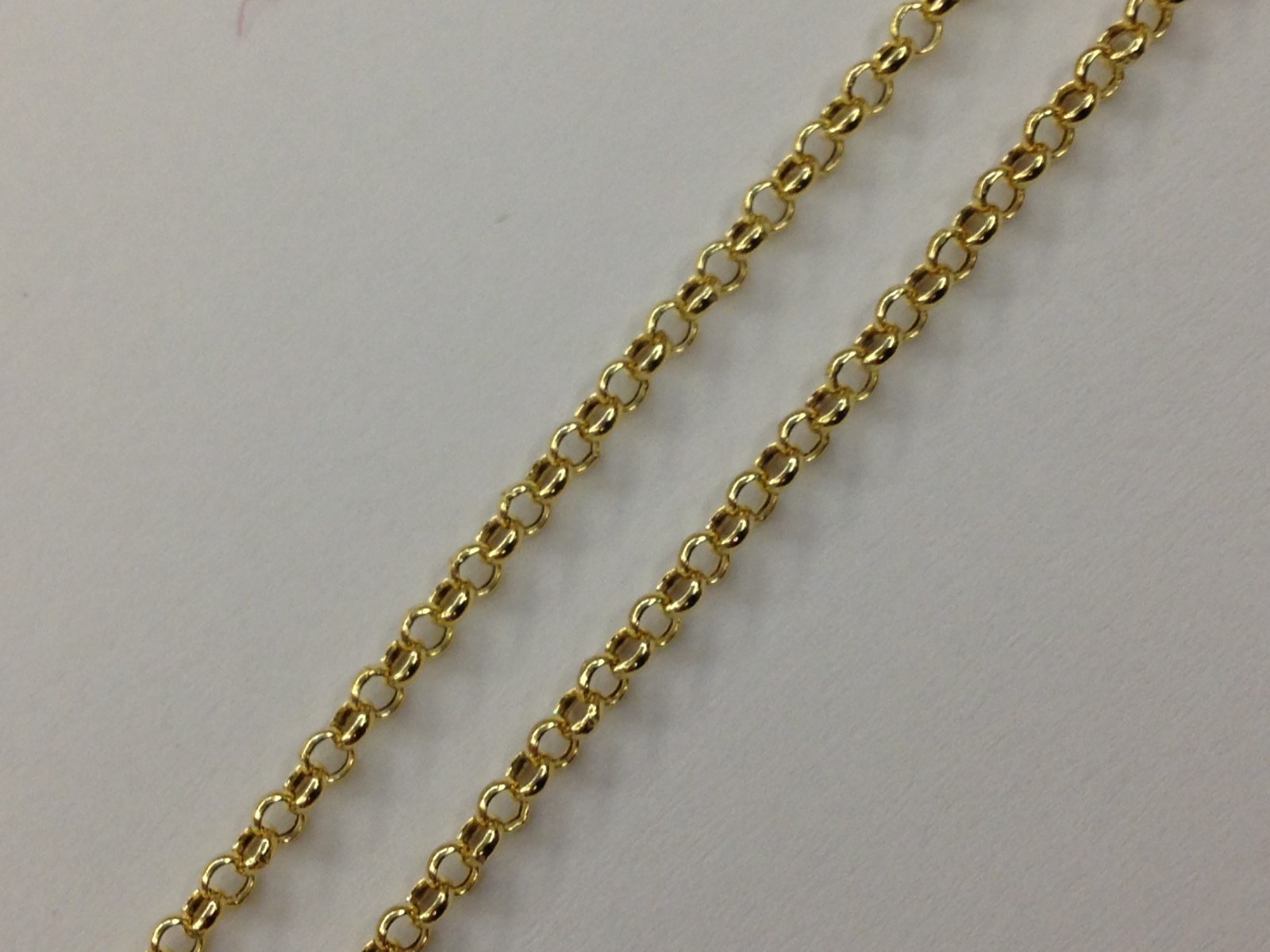14k White Gold 22″ Round Cable ROLO Link Pendant Chain/Necklace 2.5mm 3.4 Grams