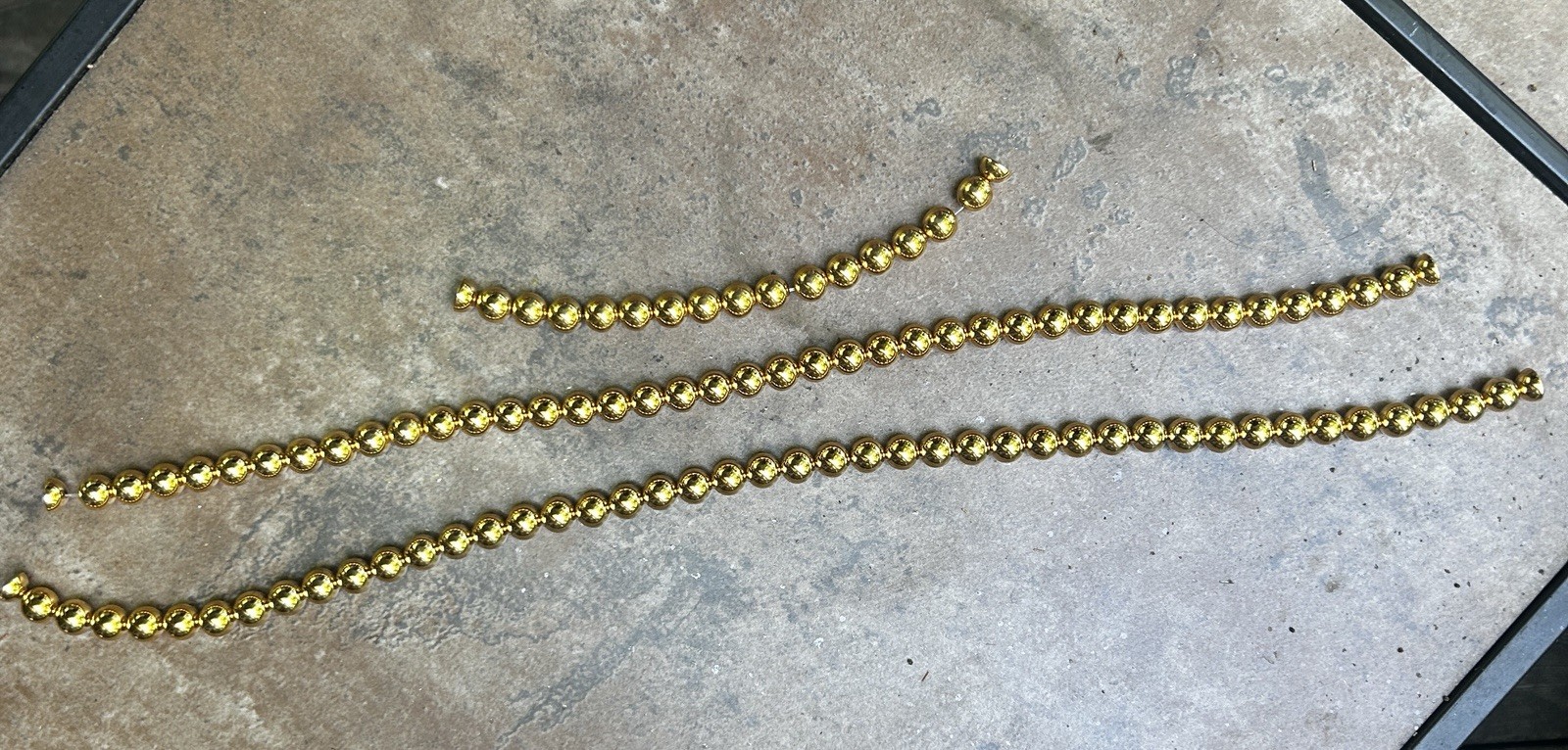 3 Piece Set Milor Italy 14k Gold Resin Bead Pair Necklaces and 1 Bracelet Set
